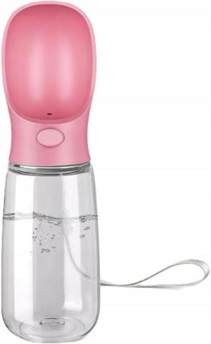 Reise-Trinkflasche für Hunde   Trinkspender   Trinknapf   Wasserflasche   Rosa   Für Unterwegs Bild 2