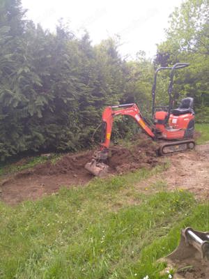 Vermiete Minibagger Kubota K008  1t