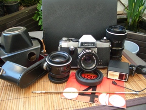 Spiegelreflex  Porst mit 3 Objektiven und mehr Zubehör. Bild 3