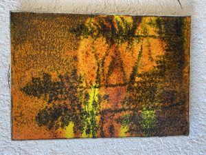 Verkaufe zwei schöne Majolika-Landschaftsbilder  (rechteckig)  