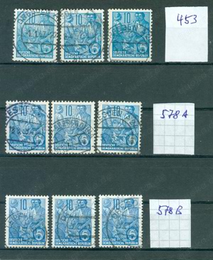 DDR gestempelt  Nr. 453, 578 A, 578 B mit Original Poststempel wie auf dem Bild zu sehen.