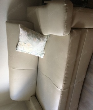 Wohnzimmer Couch, Sofa, hellbeige, 