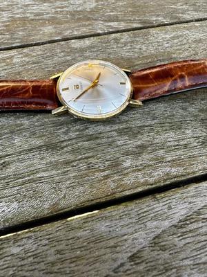 Tissot Armbanduhr Handaufzug 750er Gelbgold 34mm voll funktionsfähig Bild 2