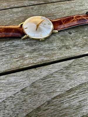 Tissot Armbanduhr Handaufzug 750er Gelbgold 34mm voll funktionsfähig Bild 3