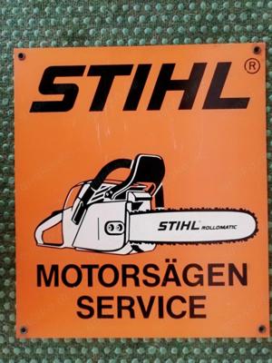Original STIHL MOTORSÄGEN Service Schild 70 er Jahre