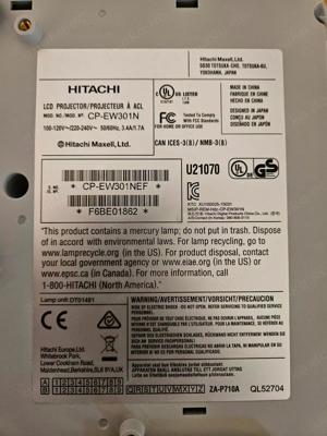 Hitachi CP-EW300 nur 7 Std. LCD-Projektor Beamer 1280x800 3000lm 2000:1 Bild 5