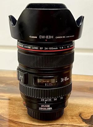 Canon EF 24-105mm f 4L IS USM mit EW-83H und Lederbeutel - TOP ZUSTAND