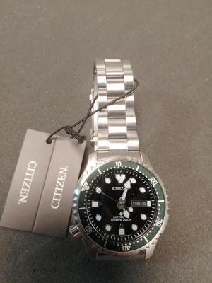 Citizen Herren Analog Automatik Uhr mit Edelstahl Armband NY0084-89EE