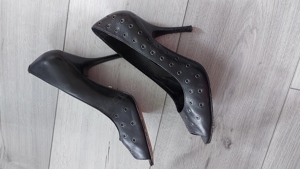 High Heels, Peep Toes, Gr.38, Nylons, Socken Bild 3