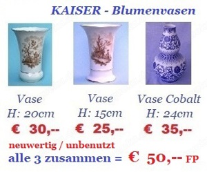 Drei ältere Vasen von "Kaiser"