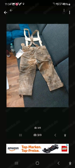 Lederhose Gr. 34,Kdrgr. 158 164 Nagelneu 