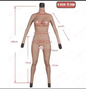 Ganzer Körperanzug Frau mit Vagina Cosplay Crossdresser Dragqueen aus Silikon mit C-Cup und E-Cup Bild 2