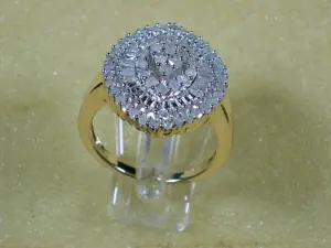 NEU: Ring Größe 18 - 56 925 Silber vergoldet mit 1 Carat Diamanten Bild 3