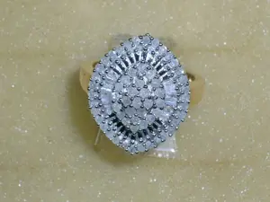 NEU: Ring Größe 18 - 56 925 Silber vergoldet mit 1 Carat Diamanten Bild 2