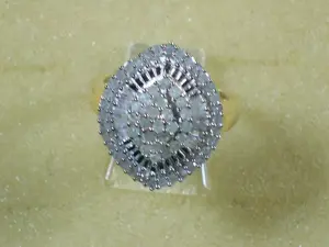 NEU: Ring Größe 18 - 56 925 Silber vergoldet mit 1 Carat Diamanten