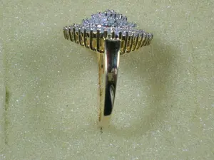 NEU: Ring Größe 18 - 56 925 Silber vergoldet mit 1 Carat Diamanten Bild 5
