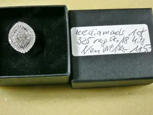 NEU: Ring Größe 18 - 56 925 Silber vergoldet mit 1 Carat Diamanten Bild 9