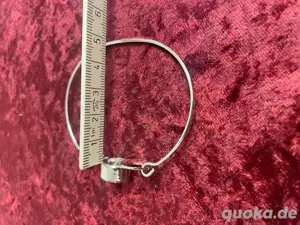 Armspange Armreif mit Bergkristall, 835 Silber, Vintage Bild 4