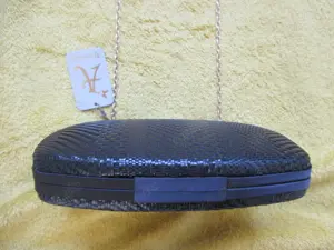 NEU m.E. Flecht Kr..o- Optik Lack- Leder Imitat Hart- Box Hand Umhänge Clutch Tasche Bag Accessorize Bild 7