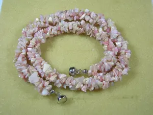 NEU: Collier - Kette mit Pink Opal, 925 Silber Verschluss