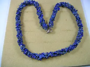 NEU: Collier - Kette mit Lapislazuli, 925 Silber Karabiner