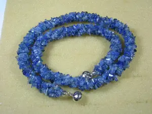 NEU: Collier - Kette Kyanit aus Brasilien, 925 Silber Verschluss