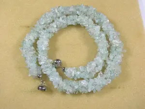 NEU: Collier - Kette Aquamarin Brasilien, 925 Silber Verschluss Bild 2
