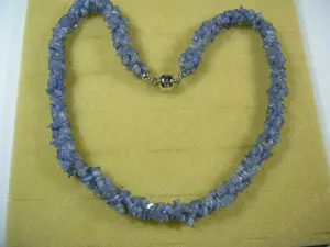 NEU: Collier - Kette mit Tansanit, 925 Silber Verschluss