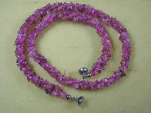 NEU: Collier - Kette mit Pink Turmalin, 925 Silber Verschluss Bild 2