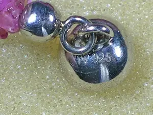 NEU: Collier - Kette mit Pink Turmalin, 925 Silber Verschluss Bild 5