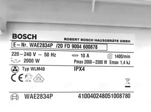  6kg EcoWasch Waschmaschine Bosch (Lieferung möglich) Bild 7