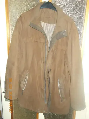 BELLASOFT Langjacke Herren Gr. 50 braun, Wildlederoptik Bild 2