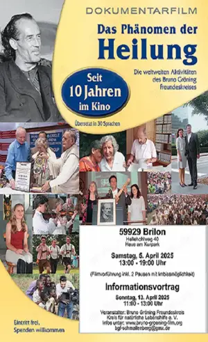 Brilon: Dokumentarfilm "Das Phänomen der Heilung" und Informationsvortrag