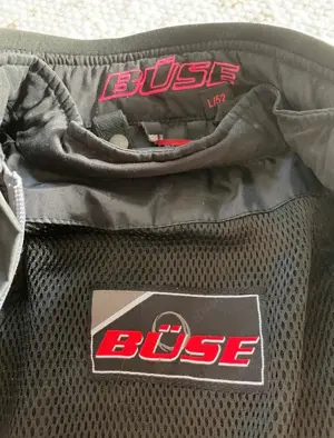 Motorrad Jacke für Herren in schwarz rot Gr. 52 von Büse