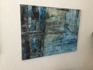Acrylgemälde Abstrakt auf Leinwand Unikat Org. 60x80  VHS
