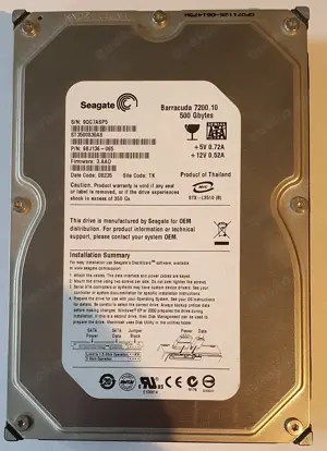 Seagate Barracuda 7200.10 500 Gbytes ST3500830AS