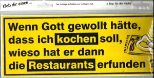 Kleines Geschenk! versch.Aufkleber Pappschilder!-Humor+Scherz+Arbeit+Heimwerker+Frauen