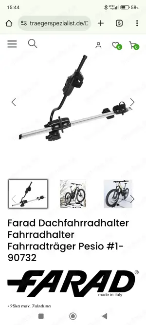 Dach -Fahrradhalter Marke Farad