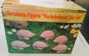 Neu! Neu! Neu! Sechs Deko Terrakotta Stachelschweine im Set