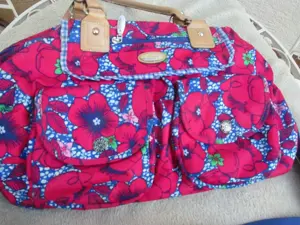 Mohn * Blumen * Blüten * Wickel m. Unterlage * Tasche * Tote * Bag Oilily Limited Edition pink royal