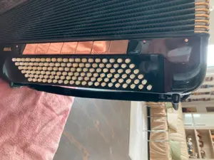 Hohner Akkordeon Gola 5-chörig Cassotto B-Griff flach 1963 Koffer Bild 4