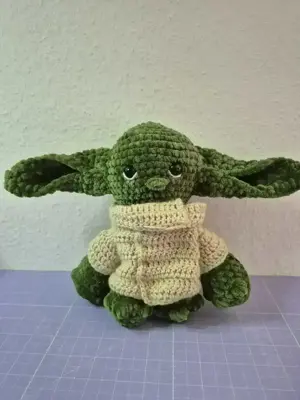Yoda, - Star Wars, gehäkelt, unbespielt 