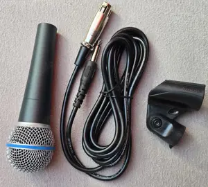 Dynamisches Mikrofon   Superniere   XLR-Anschluss   inkl. Halter & Kabel