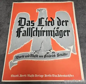 NOTENBLATT "Das Lied der Fallschirmjäger" (Friedrich Schäfer)  4seitig