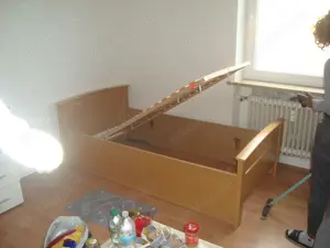 bett 1x2 meter, lattenrost hochklappbar, zerlegbar Bild 3