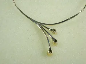 Collier - Kette 585 Gold mit 3 Brillanten 0,22 Carat Bild 4