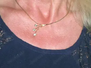 Collier - Kette 585 Gold mit 3 Brillanten 0,22 Carat Bild 8