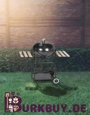 Holzkohle-Kugelgrill mit Ablage