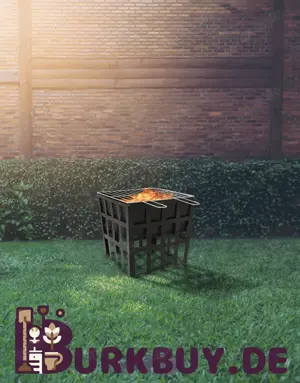 2-in-1 Feuerstelle und Grill aus Stahl