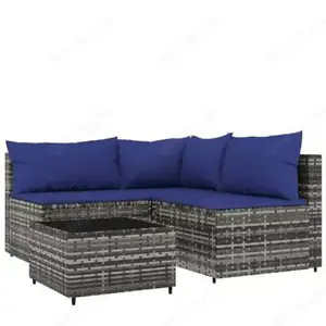 Garten-Lounge   Gartensofa 4Teilig aus Poly Rattan (Verschiedene Farben) Bild 9